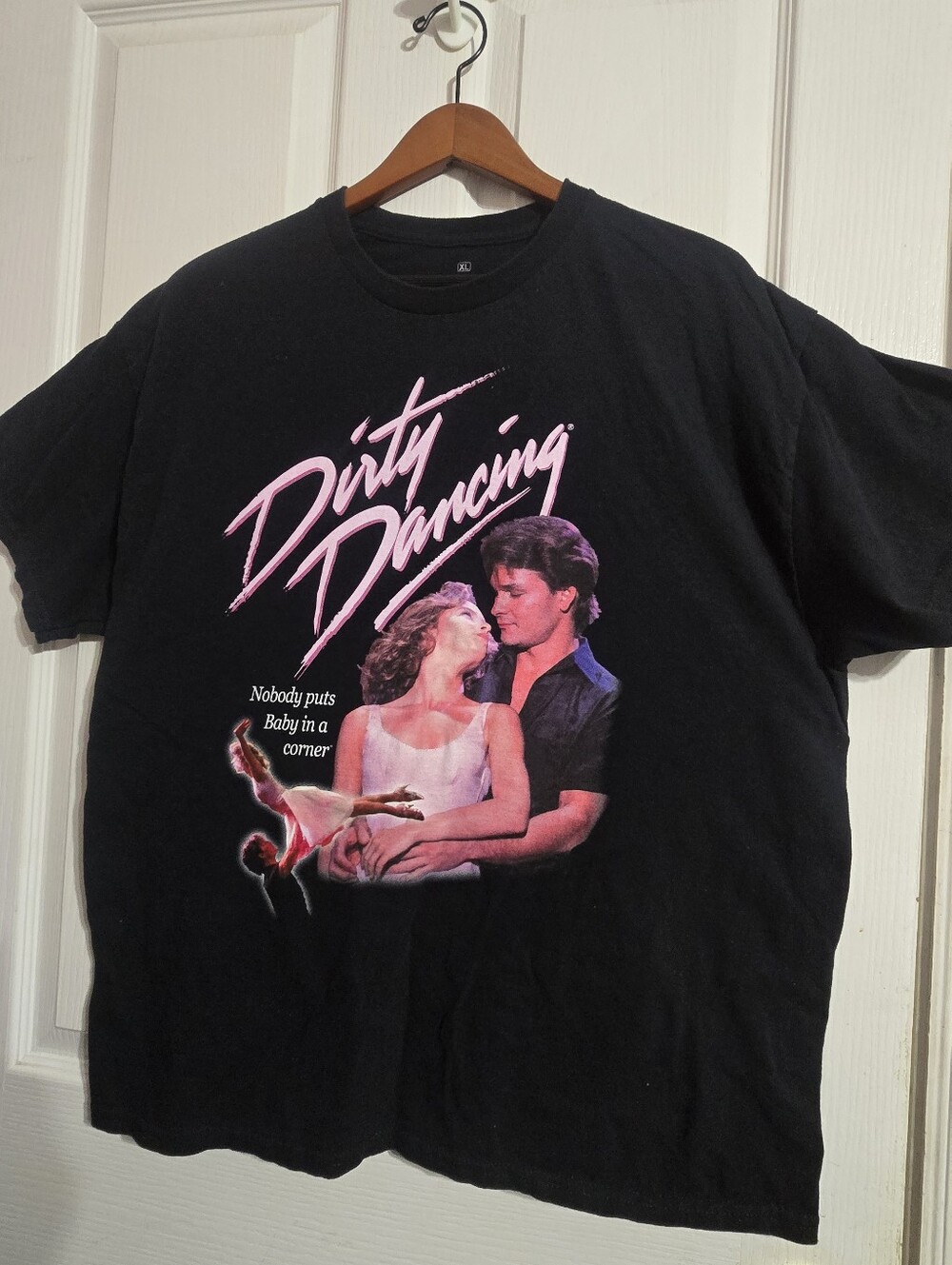 Dirty Dancing Graphic T-Shirt in Black with Pink Print - Ripple Junction XL